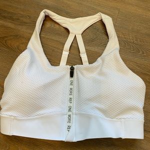 COPY - Zyia active white polka front zip adjustable all star bra